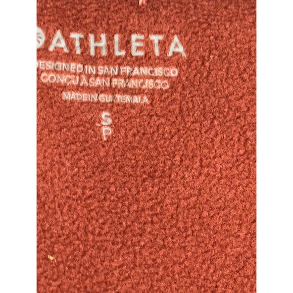 Athleta Womens Cozy Half-Zip Pullover Sweatshirt Size Small Brown Fleece - Picture 5 of 10